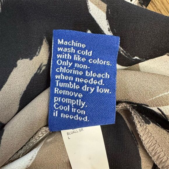 Apt. 9 Blouse Multicolor Geometric 3/4 Sleeve Sleeve Women's Large Casual Top - Picture 9 of 9